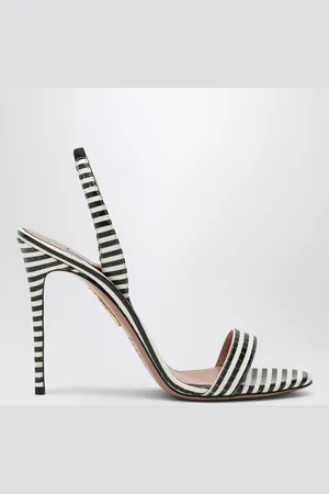 Aquazzura Sandali So Nude 105 bianchi e neri