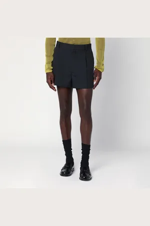 Gucci Short grigio scuro in twill di lana