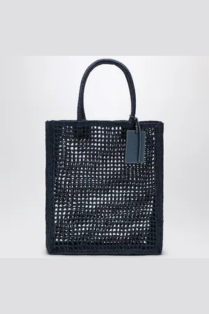 MANEBI Borsa Panier navy in rafia