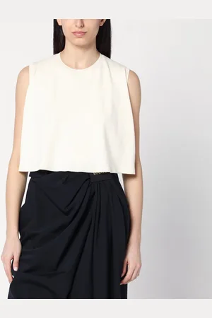 Loewe Maglia smanicata bianca in lana