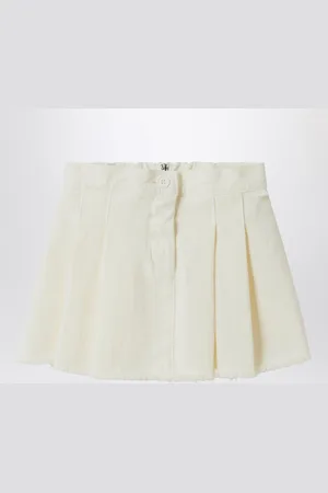 Il gufo Gonna bianco latte in denim