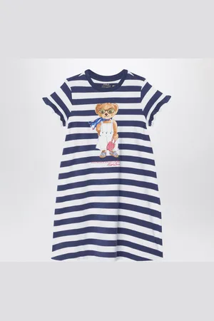 Ralph Lauren Abito Polo Bear a righe blu navy/bianco