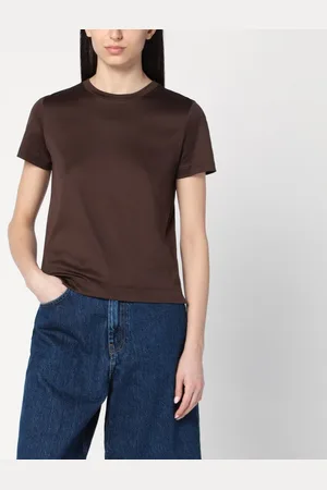 Max Mara T-shirt marrone in cotone