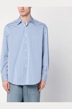 Namacheko Camicia azzurra a righe in cotone