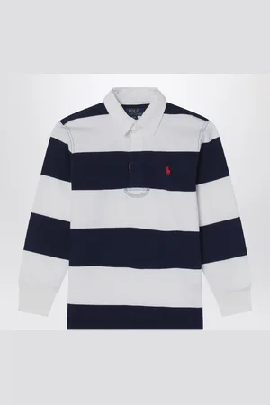Ralph Lauren Polo a righe bianca/blu navy