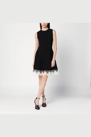 Alexander McQueen Abito con pizzo ragnatela nero/avorio