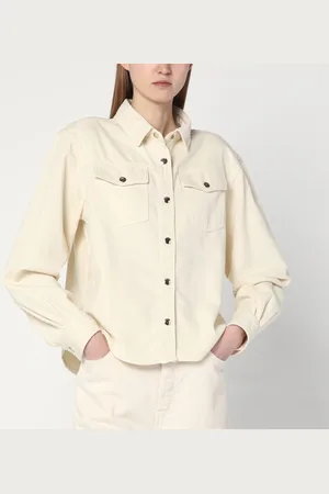Frame Camicia color burro in denim