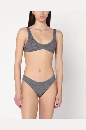 VENUJA Bikini due pezzi grigio con cristalli