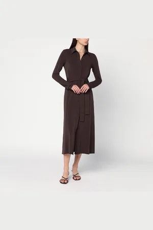 Max Mara Abito chemisier midi color caffè