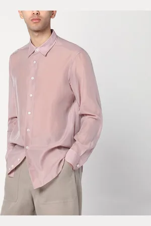 LARDINI Camicia rosa in misto seta