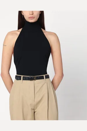 Max Mara Body dolcevita nero in crêpe di viscosa