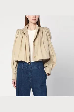 Chloé Giacca cropped in gabardina di cotone
