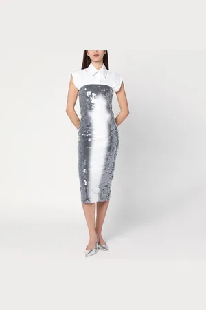 Sportmax Abito longuette con paillette effetto sfumato