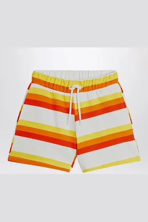 Mini Rodini Short giallo/arancio/rosso a righe