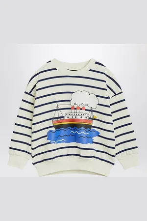 Mini Rodini Felpa Ferry a righe in cotone