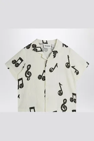 Mini Rodini Camicia bianca con note musicali