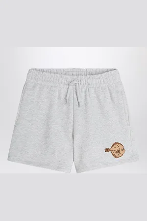 Mini Rodini Short grigio con stampa Flundra