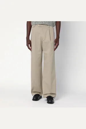 Auralee Pantaloni kaki in cotone