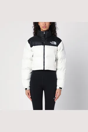 The North Face Piumino Nuptse cropped bianco