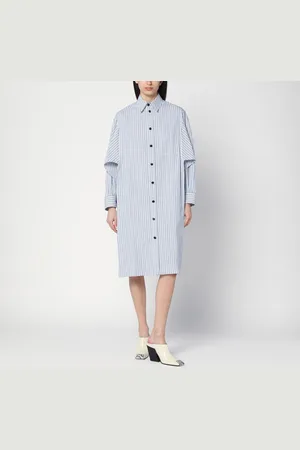 Bottega Veneta Abito chemisier midi con motivo a righe