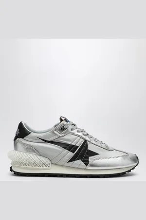 Golden Goose Sneaker Marathon in nylon ripstop argento