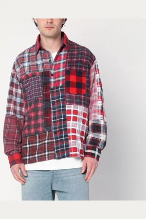 Pins & Needles Camicia patchwork rossa motivo check