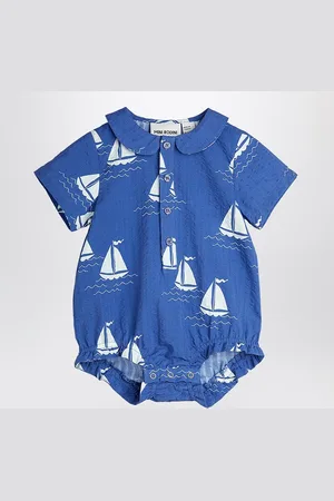 Mini Rodini Body blu con barche a vela