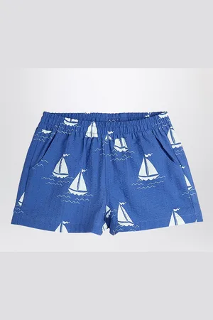 Mini Rodini Short blu con barche a vela