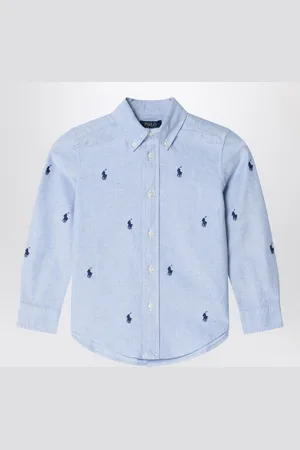 Ralph Lauren Camicia button-down azzurra con loghi