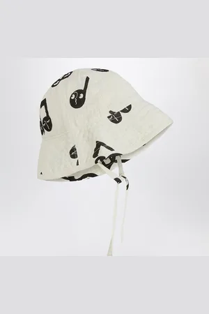Mini Rodini Cappello bianco con note musicali