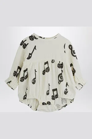 Mini Rodini Body bianco con note musicali