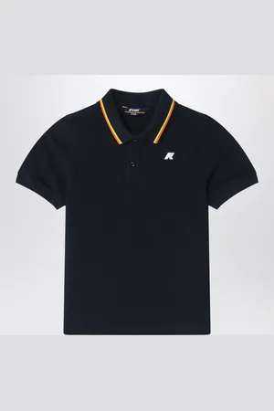 K-Way Polo Jude blu in cotone piqué