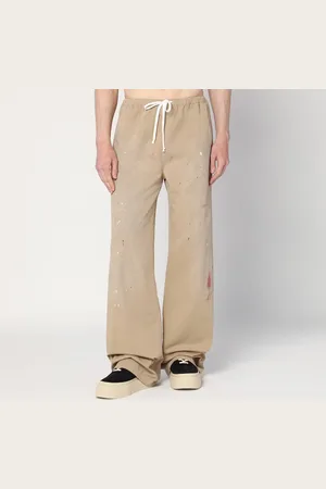 Maison Margiela Pantalone ampio beige con pennellate