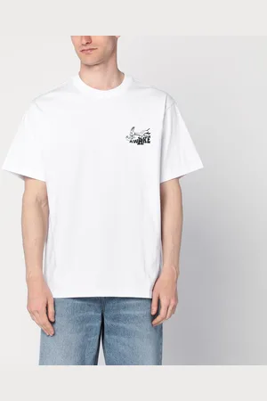 AWAKE NY T-shirt bianca con stampa martello
