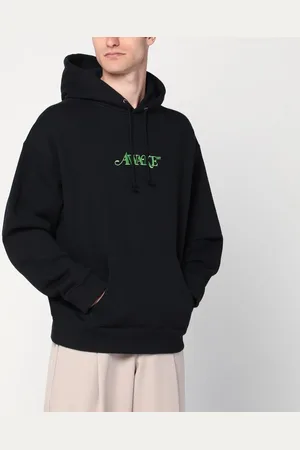 AWAKE NY Felpa nera in cotone con logo