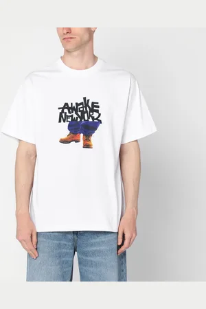 AWAKE NY T-shirt bianca con stampa logo Stomper