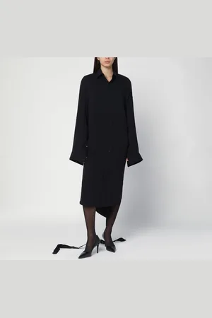 Balenciaga Abito chemisier nero con nastri intrecciati