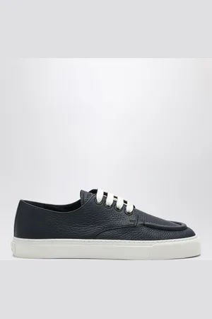 Prada Sneaker in pelle martellata blu baltico