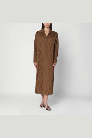 Max Mara Abito chemisier verde oliva in cotone