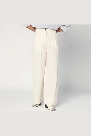 MKDT STUDIO Pantalone ampio écru in cotone