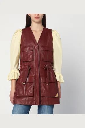 Chloé Gilet bordeaux in pelle