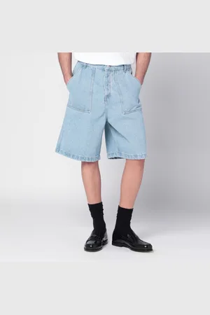 Maison Kitsuné Bermuda ampio azzurro in denim