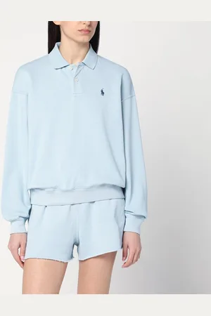 Ralph Lauren Felpa a polo azzurra in misto cotone