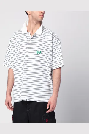 Balenciaga Polo Laurel Classic bianca/blu/nera Regular Fit