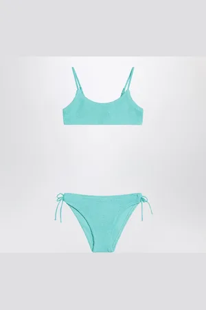 MC2 SAINT BARTH Bikini bralette Jaiden azzurro in crinkle