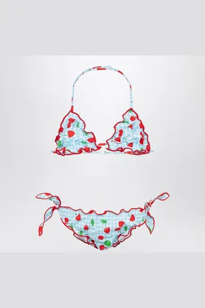 MC2 SAINT BARTH Bikini Cris con motivo Vichy e ciliegie