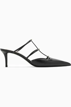 VALENTINO GARAVANI Mule alto Rockstud Wispy nero in pelle