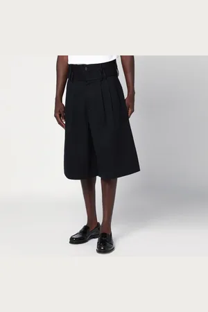 Namacheko Bermuda ampio blu navy scuro in cotone