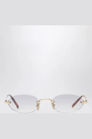 Miu Miu Occhiali da sole Logo oro/trasparenti