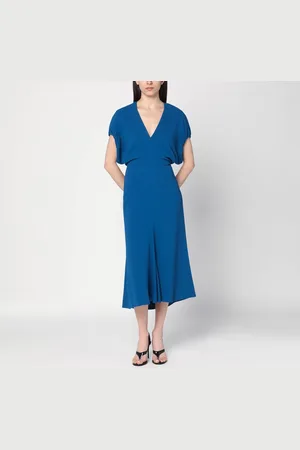 Victoria Beckham Abito midi blu zaffiro